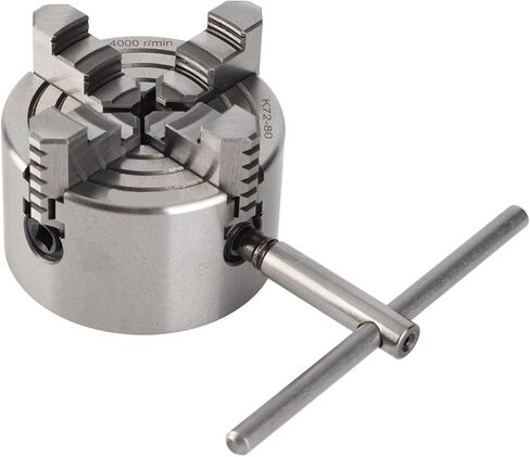 Hztyyier K72-80 4 -Jaw Metal مخرطة تشاك - مخرطة عكسية لآلة الدوران - أجزاء لمعالجة المعادن in Saudi Arabia
