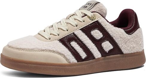 LUCKY STEP Women's Casual Faux Fur Sneakers Plush Retro Gum Sole Fashion Low Top Walking Classic Trendy Skate Tennis Shoes in Saudi Arabia
