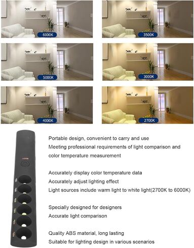fosa Portable Color Temperature Lamp Stick, Professional Light Wand Photography Light Wand, Rechargeable 2700K-6000K 6 Modes for Video Photography Lighting Design in Saudi Arabia