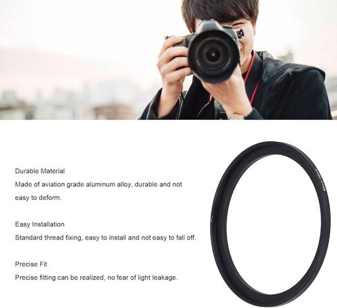 Tangxi 86mm to 95mm Ring Lens Adapter Ring ، حلقات مرشح عدسة الكاميرا الألومنيوم ، حلقة محول تصفية العدسات الصوتية للتصوير الفوتوغرافي in Saudi Arabia