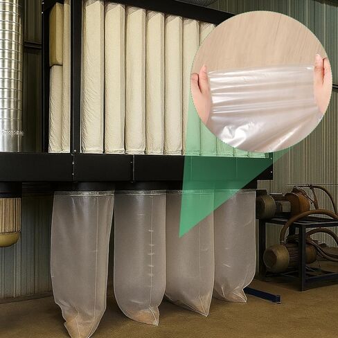 45 عدد أكياس جامع الغبار الشاقة 6 مللي 38 "× 72" أكياس كبيرة مقاومة للدموع من البلاستي in Kuwait
