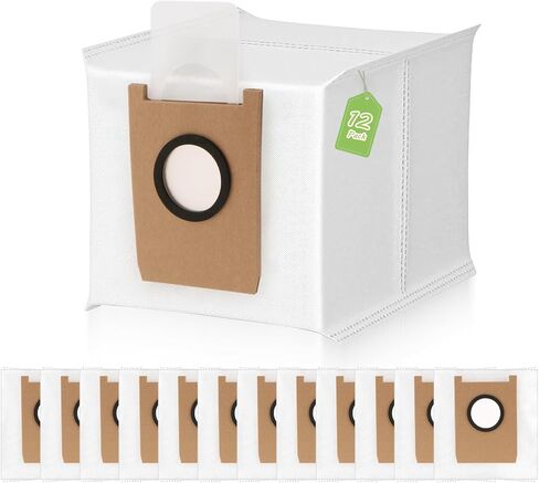 12pcs لأكياس الغبار Eufy E20 بديل متوافق مع إكسسوارات أكياس المكنسة الكهربائية Eufy E20 Robot (سعة 3L) in Kuwait