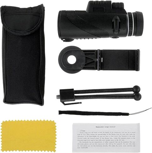 أحادي 40x60 Telescope Bak4 Camping HD مع مقطع الهاتف ترايبود مناسب للسفر في الهواء الطلق والعرض in Saudi Arabia
