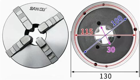 130 مم تشاك مخرطة Sanou 4 Jaw Confering Chuck K12-130 Precision Scroll Chuck in Saudi Arabia