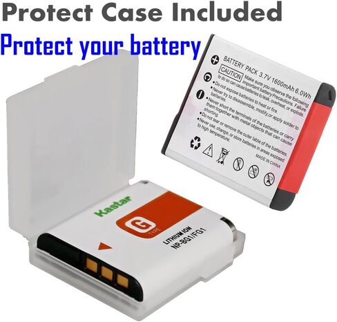 Kastar Battery (4-Pack) and Charger Replacement for Sony NP-BG1, NP-FG1, DSC-W120, W220, W150, DSC-H3, DSC-H7, DSC-H9, DSC-H10, DSC-H20, DSC-H50, DSC-H55, DSC-H70, DSC-HX5V, HX7V, HX9V, HX10V, HX30V in Saudi Arabia