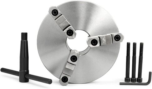 4-Inch 4-Jaw Self-Centering Chuck Set K11/200 Three-jaw Self-Centering Three-Grab Chuck Lathe Precision Chuck Jaws with 1-Inch x 8TPI Thread in Saudi Arabia