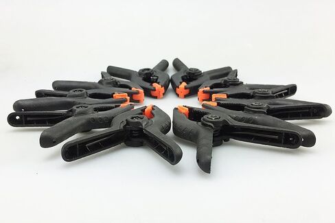 ephotoinc 10 أسود نايلون شاش الشاش مشابك الخلفية الخلفية الخلفية ، 3.5 بوصة 10clamps in Saudi Arabia