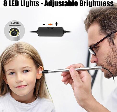 USB Microscope, 10X-200X USB C Digital Microscope, Portable Camera with 8 LED Lights & Multi-Joint Rotating Stand for Coin Collection Jewelers Electronics, Fits iPhone 15 Android Windows in Kuwait