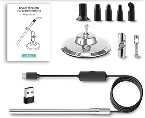 USB Microscope, 10X-200X USB C Digital Microscope, Portable Camera with 8 LED Lights & Multi-Joint Rotating Stand for Coin Collection Jewelers Electronics, Fits iPhone 15 Android Windows in Kuwait