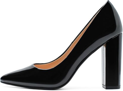 Unisex Women's Men's High Heels Pointed Toe Pumps with Chunky Block Heels Dress Party Comfortable Shoes in Kuwait