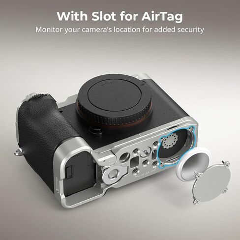 Smallrig A7C II/A 7CR اللوحة الأساسية مع فتحة لركوب الهوائية ، متوافقة فقط مع Sony Alpha 7C II/Alpha 7CR ، لوحة تركيب مع لوحة سريعة الإفراج عن مقبس ARCA/QD (SLOT) (Silver) in Saudi Arabia