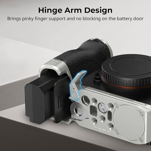 Smallrig A7C II/A 7CR اللوحة الأساسية مع فتحة لركوب الهوائية ، متوافقة فقط مع Sony Alpha 7C II/Alpha 7CR ، لوحة تركيب مع لوحة سريعة الإفراج عن مقبس ARCA/QD (SLOT) (Silver) in Saudi Arabia