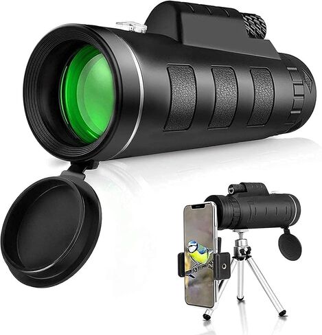 Monocular 40x60 BAK4 High Power Waterproof Low Light Clear Night Vision with Adjustable Tripod Bird Watching Hiking Camping Travelling in Saudi Arabia