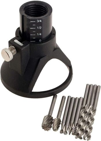 Unifizz Rotary Multi Tool Cutting Guide Router Attachment Kit HSS Router Drill Bit in Saudi Arabia