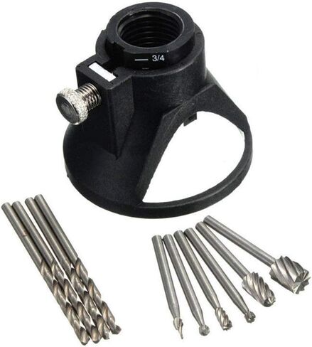 Unifizz Rotary Multi Tool Cutting Guide Router Attachment Kit HSS Router Drill Bit in Saudi Arabia