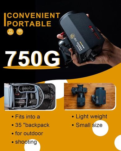 IFOOTAGE LED Video Light 130W SL1 130BNA Bundle Verision,Bi-Color Photography Lighting with 19.7"/50cm Soft Box,2700-6500K Continuous Output Lighting,Portable Video Lighting for Video Recording,Studio in Saudi Arabia