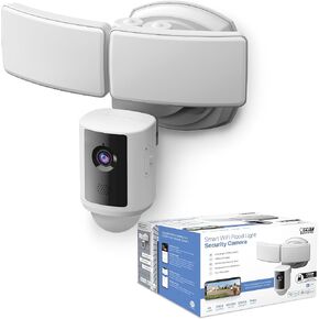 Feit Electric SEC5000/CAM/WIFI LED Outdoor LED Camera Smart Smiture مع مستشعر الحركة ، وصوت ثنائي الاتجاه ، و 5000 Lumens Dellight in Kuwait