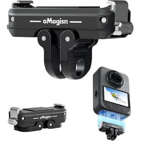 Magnetic Quick release Mount for DJI Osmo 360/DJI Osmo Action 5 Pro/Osmo Action 4/3 ، توسيع شريحة الفولاذ المقاوم للصدأ مع واجهة خيوط 2/4 بوصة in Kuwait