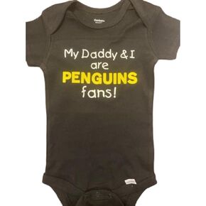 Penguins onesie ® fans baby bodysuit infant one piece shower gift clothes clothing in Saudi Arabia