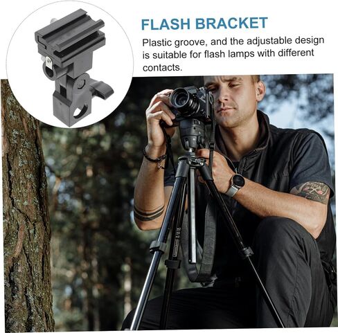 NUOBESTY Adjustable Flash Light Stand Adapter with Rotating Umbrella Clamp Compatible for All Flash Types Photography Bracket for Outdoor and Studio Use in Saudi Arabia