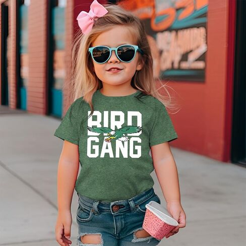 KEKEMI Toddler Boy Girls Football Ballgame Shirts Sundays for The Birds T-Shirt Game Day Outfit Sport Tees Football Fan Tops in Saudi Arabia
