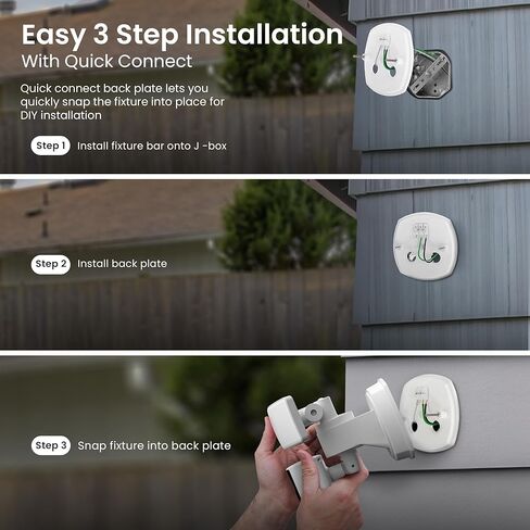 Feit Electric SEC5000/CAM/WIFI LED Outdoor LED Camera Smart Smiture مع مستشعر الحركة ، وصوت ثنائي الاتجاه ، و 5000 Lumens Dellight in Kuwait