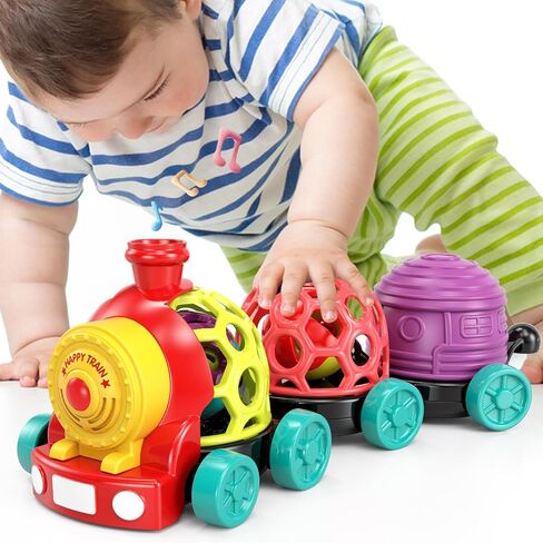 ألعاب Moontoy Toddler Train Toys لعرض عيد ميلاد البالغ من العمر عام واحد ، هدية عيد ميلاد ، حشوات سلة عيد الفصح ، ألعاب سيارة Push Go Baby للسيارات الصغار 1-3 0-2 ، ألعاب Baby Boy من 6 إلى 12 شهر in Kuwait