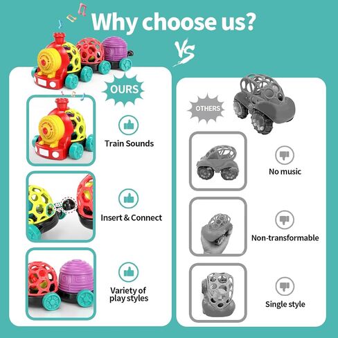 ألعاب Moontoy Toddler Train Toys لعرض عيد ميلاد البالغ من العمر عام واحد ، هدية عيد ميلاد ، حشوات سلة عيد الفصح ، ألعاب سيارة Push Go Baby للسيارات الصغار 1-3 0-2 ، ألعاب Baby Boy من 6 إلى 12 شهر in Kuwait