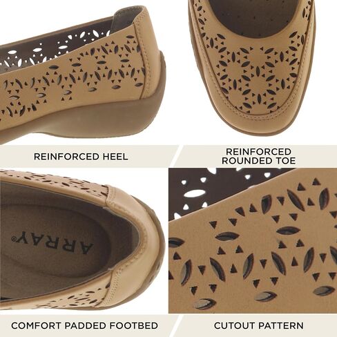 ARRAY Women's Jordan Cutout Comfort Flat with Rubber Sole in Kuwait