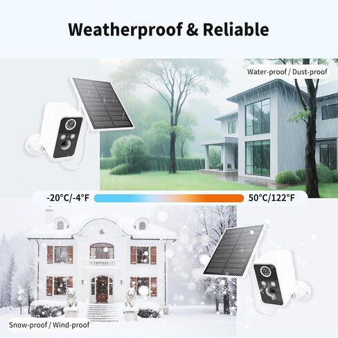 Security Camera Wireless Outdoor,Wireless Solar Outdoor Camera, Night Vision,PIR Motion Detection,Weatherproof,No Wiring Needed,Compatible with 2.4GHz WiFi,Cloud Service,Compatible with Alexa in Saudi Arabia