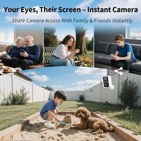 Security Camera Wireless Outdoor,Wireless Solar Outdoor Camera, Night Vision,PIR Motion Detection,Weatherproof,No Wiring Needed,Compatible with 2.4GHz WiFi,Cloud Service,Compatible with Alexa in Saudi Arabia