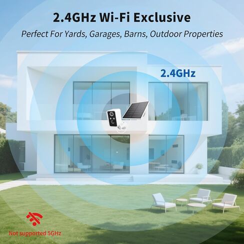 Security Camera Wireless Outdoor,Wireless Solar Outdoor Camera, Night Vision,PIR Motion Detection,Weatherproof,No Wiring Needed,Compatible with 2.4GHz WiFi,Cloud Service,Compatible with Alexa in Saudi Arabia