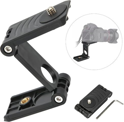 Z Tilt Head Camera Tripod Mounting Plate Compact Lightweight Portable Adjustable Angles for Photography Enthusiasts Black ABS Plastic 31g in Saudi Arabia