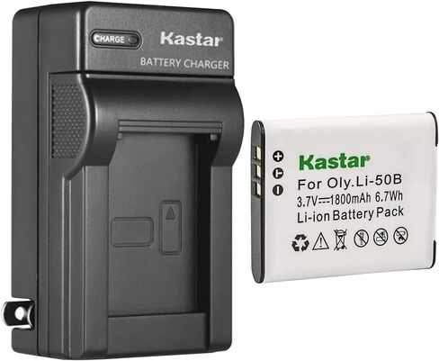 Kastar AC Wall Battery Charger استبدال لـ Panasonic HX-WA30A و HX-WA30D و HX-WA30GK و HX-WA30K و HX-WA30W و Pentax Optio WG-5 GPS و WG-10 و WG-20 و WG-30 و WG-40 و WG-50 و WG-60 و WG-70 WG-80 in Saudi Arabia