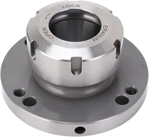 Qiilu ER40 Collet Chuck, Carbon Steel Lathe Chuck, 100mm Diameter Clamping Holder for Milling Machines in Saudi Arabia