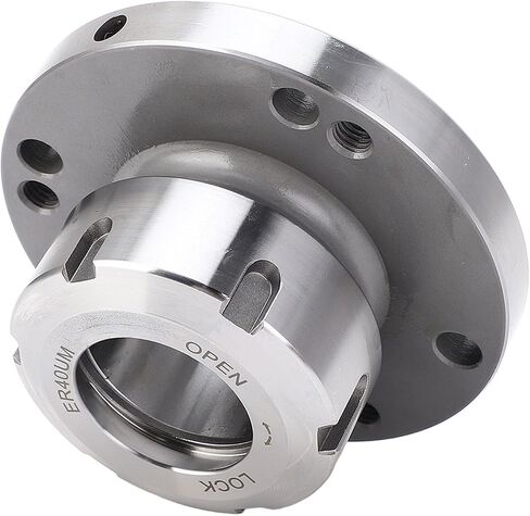Qiilu ER40 Collet Chuck, Carbon Steel Lathe Chuck, 100mm Diameter Clamping Holder for Milling Machines in Saudi Arabia