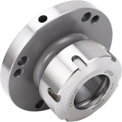 Qiilu ER40 Collet Chuck, Carbon Steel Lathe Chuck, 100mm Diameter Clamping Holder for Milling Machines in Saudi Arabia