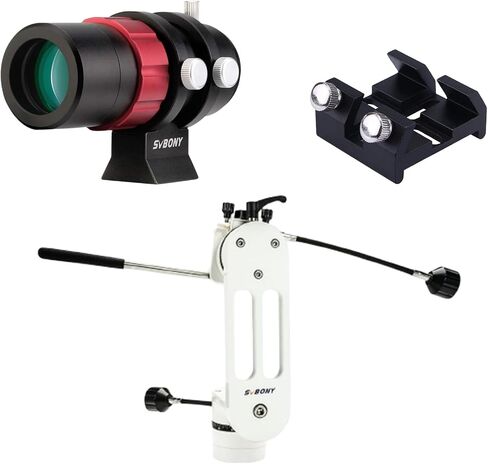 SVBONY SV225 Alt-Azimuth Mount Bundle with Universal Dovetail Base and SV165 Mini Guide Scope 30mm for Optical Telescope in Saudi Arabia