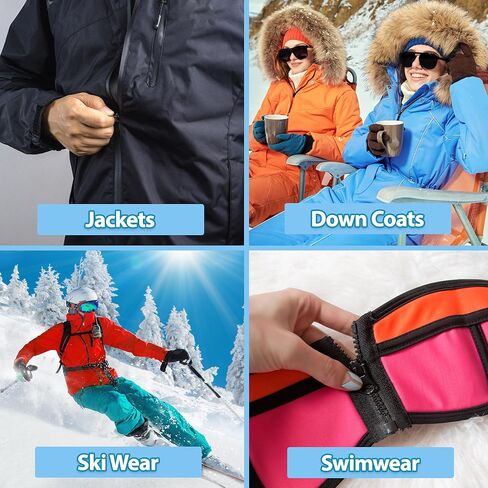 Mandala Crafts 2 PCs 28 Inch Black Waterproof Zipper for Sewing Raincoat Ski Suit Clothing Outdoor Bag - Size 5 PVC Zipper #5 Separating Water Resistant Zipper in Kuwait