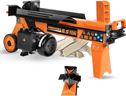 PROYAMA Log Splitter 6.5 Ton, Wood Splitter Electric Powered 15Amp, with Hydraulic Ram, Electric Firewood Splitting Machine, Horizontal in Saudi Arabia