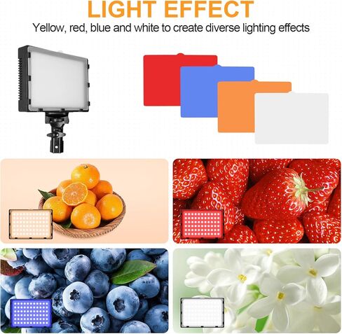 مجموعة إضاءة Emart LED للتصوير الفوتوغرافي ، 2 أجهزة كمبيوتر قابلة للاستمرار ، مصباح استوديو محمول مستمر مع مرشح هلام تصحيح ألوان 12 × 12 بوصة 9 in Kuwait