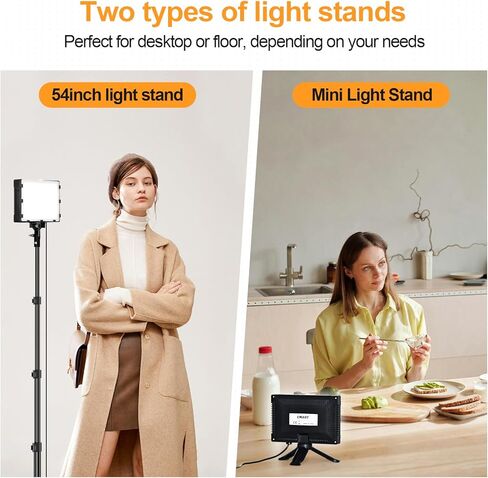 مجموعة إضاءة Emart LED للتصوير الفوتوغرافي ، 2 أجهزة كمبيوتر قابلة للاستمرار ، مصباح استوديو محمول مستمر مع مرشح هلام تصحيح ألوان 12 × 12 بوصة 9 in Kuwait