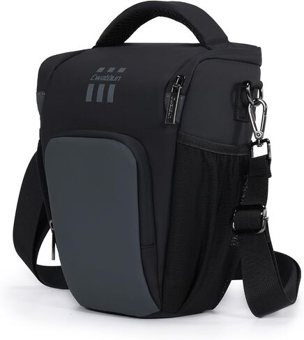 Cwatcun Camera Sling Bag, Large Water-Res DSLR Shoulder Pack for Photo | Fits Canon/Nikon/Sony DSLR/mirrorless. 5.1x3.9x9.8". Quick-access, lightweight nylon—ideal for travel, vlogs & street. in Saudi Arabia