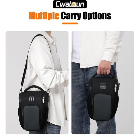 Cwatcun Camera Sling Bag, Large Water-Res DSLR Shoulder Pack for Photo | Fits Canon/Nikon/Sony DSLR/mirrorless. 5.1x3.9x9.8". Quick-access, lightweight nylon—ideal for travel, vlogs & street. in Saudi Arabia