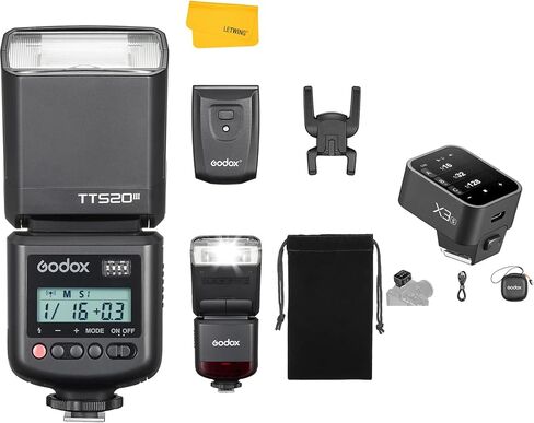 Godox TT520III TT520 III Camera Flash, Universal Hot Shoe Flash, GN33 Manual Flash with RT-16 Wireless Transmitter, with Godox X3S TTL Wireless Flash Trigger for Sony Camera in Saudi Arabia