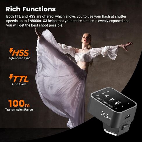 Godox TT520III TT520 III Camera Flash, Universal Hot Shoe Flash, GN33 Manual Flash with RT-16 Wireless Transmitter, with Godox X3S TTL Wireless Flash Trigger for Sony Camera in Saudi Arabia