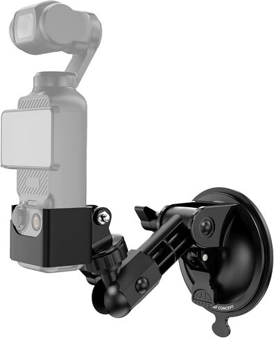 K & F Concept Concept Cup Cup Mount for DJI Osmo Pocket 3 ، Windshield Window Mount Mount Mount Hero لـ GoPro Hero 13/12/11/10/9 Black ، DJI Osmo Action 3/4/5 Pro ، Insta360 X5/X4 Accessories in Saudi Arabia