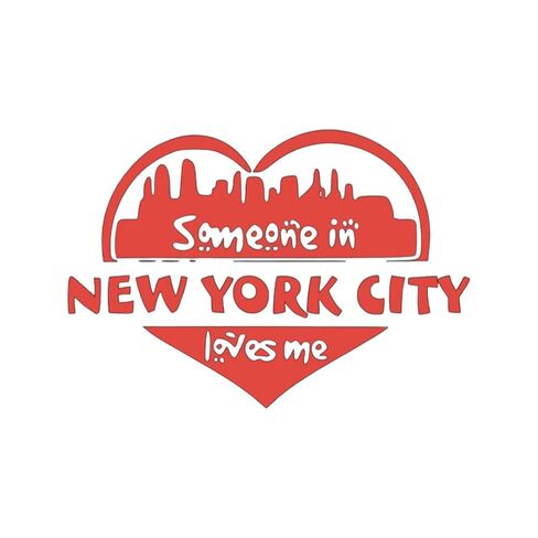 New York City Baby Onesie - Someone in New York City Loves Me (3-6M, White/Red) in Saudi Arabia