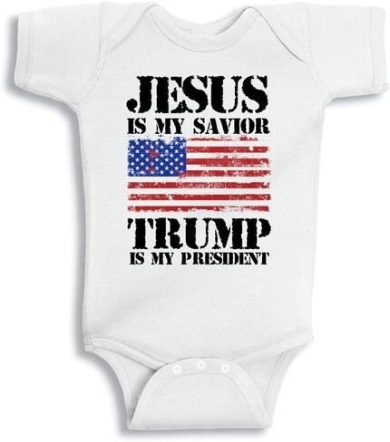 Jesus is my Savior, Trump is my President Baby Infant Bodysuit in Saudi Arabia