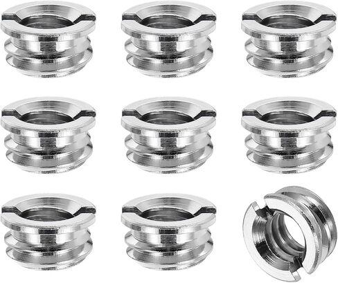 Patikil 9pcs 1/4 "أنثى إلى 3/8" ذكور الخيط تقليل محولات ترايبود جبل برغي الصلب in Kuwait